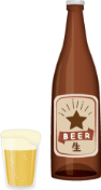ビール 中びん1本（500ml）